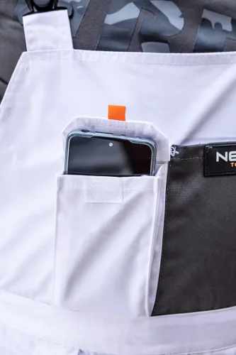 Neo Tools Kantáros munkásnadrág, HD, fehér xxl/58