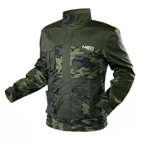   Neo Tools Terepmintás munkavédelmi kabát CAMO, 60% pamut, 40% polyester, 255 g/m2, L