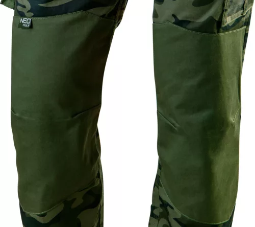 Neo Tools Terepmintás munkásnadrág,CAMO, 60% pamut, 40% polyester, 255 g/m2, L