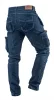 Neo Tools Farmer munkásnadrág, Denim, cipzáros oldalzsebekkel, 98% pamut, 410 g/m2, L