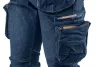 Neo Tools Farmer munkásnadrág, Denim, cipzáros oldalzsebekkel, 98% pamut, 410 g/m2, XL