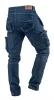 Neo Tools Farmer munkásnadrág, Denim, cipzáros oldalzsebekkel, 98% pamut, 410 g/m2, XS