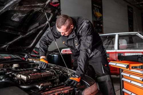 Neo Tools Munkásnadrág, HD, L/52 65% poliészter, 35% pamut, 267g/m2, térdprotektor zseb, térd alatt lezippzározható, L