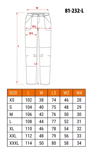 Neo Tools Terepmintás munkásnadrág, CAMO Urban, 60% pamut, 37% poliészter, 3% elasztán, L