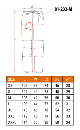 Neo Tools Terepmintás munkásnadrág, CAMO Urban, 60% pamut, 37% poliészter, 3% elasztán, M