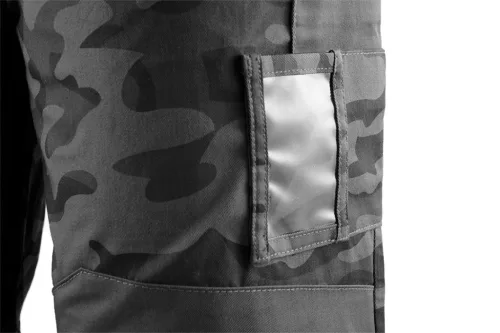 Neo Tools Terepmintás munkásnadrág, CAMO Urban, 60% pamut, 37% poliészter, 3% elasztán, S