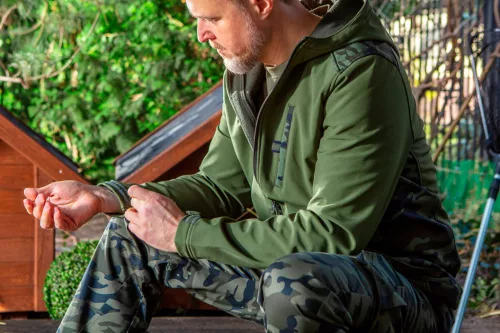 Neo Tools Kantáros, terepmintás munkásnadrág, CAMO, 60% pamut, 40% polyester, 255 g/m2, L