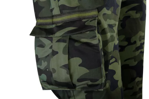 Neo Tools Kantáros, terepmintás munkásnadrág, CAMO, 60% pamut, 40% polyester, 255 g/m2, XS