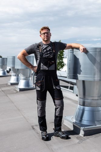 Neo Tools Kantáros munkásnadrág, karcsúsított(slim fit), 60% pamut, 37% polyester, 3% elasztán, 285 g/m2, S