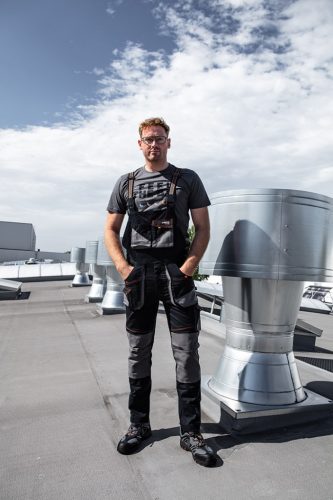 Neo Tools Kantáros munkásnadrág, karcsúsított(slim fit), 60% pamut, 37% polyester, 3% elasztán, 285 g/m2, S