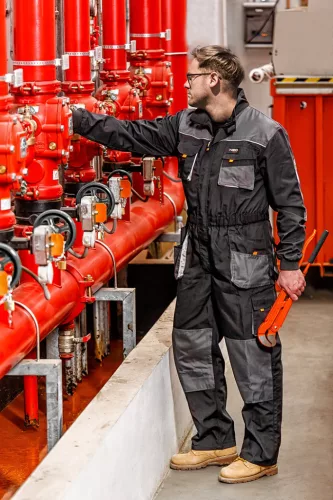 Neo Tools Overall, HD, L/54 65% poliészter, 35% pamut, 267g/m2, térdprotektor zseb, vékony fényvisszaverő csík, LD