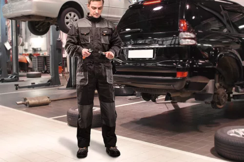 Neo Tools Overall, HD, S/48 65% poliészter, 35% pamut, 267g/m2, térdprotektor zseb, vékony fényvisszaverő csík, S