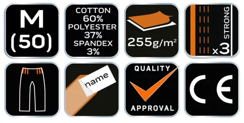 Neo Tools Kantáros, terepmintás munkásnadrág, CAMO Urban, 60% pamut, 37% poliészter, 3% elasztán, M