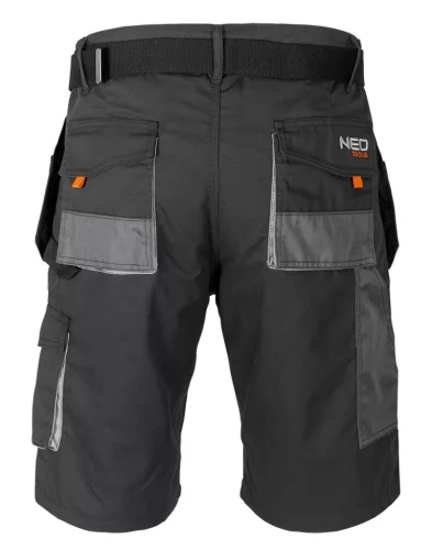 Neo Tools Munkás rövidnadrág, HD, heveder övvel, levehető zsebek, XL/56
