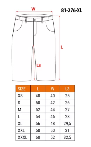 Neo Tools Munkás rövidnadrág, övvel, Premium, 62% pamut, 35% polyester, 3% elasztán, XL