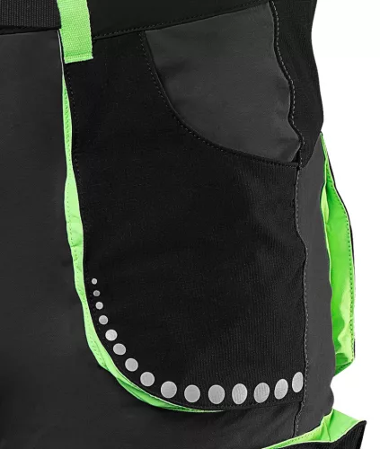 Neo Tools Munkás rövidnadrág, prémium, 90% poliamid 10% elasztán, 4 irányú sztreccs anyag, fekete, XS