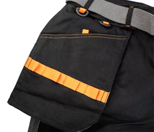 Neo Tools Karcsúsított(slim fit) munkás rövidnadrág, 60% pamut, 37% polyester, 3% elasztán, 285 g/m2, övvel, M