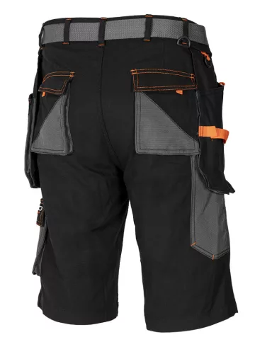 Neo Tools Karcsúsított(slim fit) munkás rövidnadrág, 60% pamut, 37% polyester, 3% elasztán, 285 g/m2, övvel, M