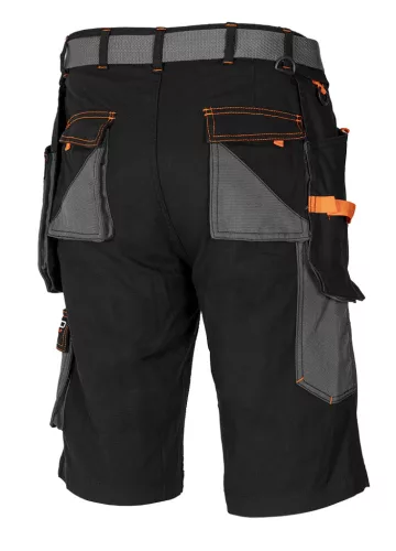 Neo Tools Karcsúsított(slim fit) munkás rövidnadrág, 60% pamut, 37% polyester, 3% elasztán, 285 g/m2, övvel, S