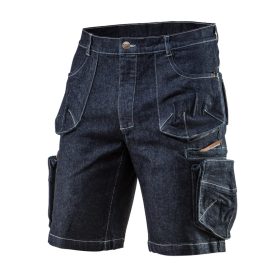   Neo Tools Farmer munkás rövidnadrág, Denim, cipzáros oldalzsebekkel, 98% pamut, 410g/m2, L