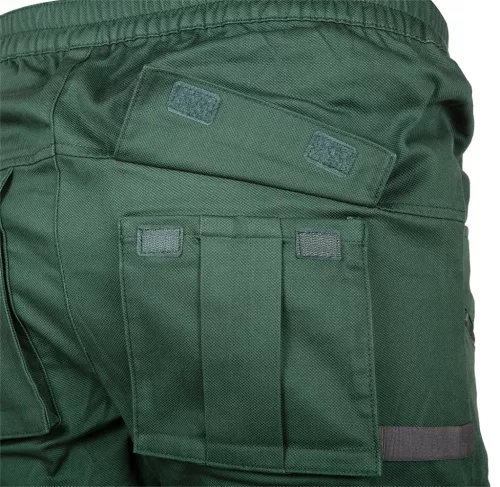 Neo Tools Munkásnadrág, Outdoor, zöld, 80% pamut, XS