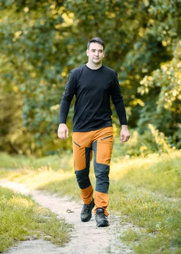 Neo Tools Munkásnadrág Outdoor, 4 irányú sztreccs anyag, 210g/m2, Mustársárga-szürke, XS