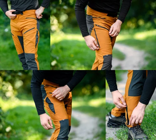 Neo Tools Munkásnadrág Outdoor, 4 irányú sztreccs anyag, 210g/m2, Mustársárga-szürke, XXL