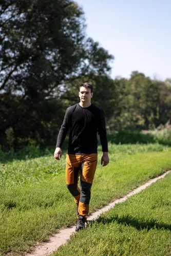 Neo Tools Munkásnadrág Outdoor, 4 irányú sztreccs anyag, 210g/m2, Mustársárga-szürke, XXXL