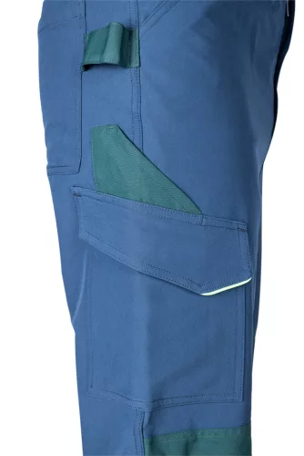 Neo Tools Munkásnadrág Mix&Match, 4 irányú sztreccs, 230g/m2, kék-zöld, XL