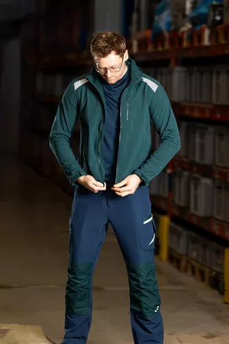 Neo Tools Munkásnadrág Mix&Match, 4 irányú sztreccs, 230g/m2, kék-zöld, XXXL