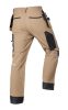 Neo Tools Munkásnadrág Mix&Match, 4 irányú sztreccs, 230g/m2, külső csavarzsebek, Cordura erősítés, bézs-fekete, XXL