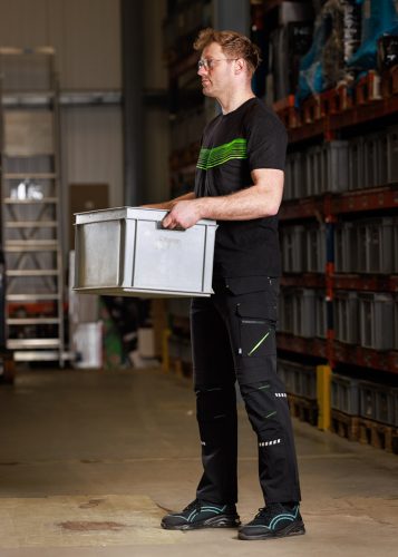 Neo Tools Munkásnadrág Mix&Match, 4 irányú sztreccs, 230g/m2, külső csavarzsebek, Cordura megerősítések, fekete, L