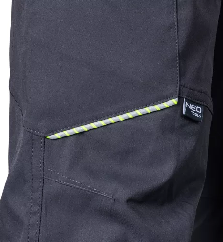Neo Tools Munkásnadrág Mix&Match, sztreccs anyag, 135g/m2, szürke, XXXL