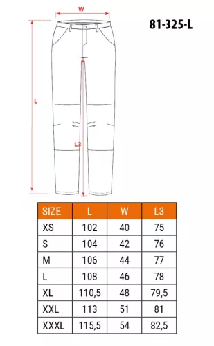 Neo Tools Munkásnadrág, 100% pamut, L
