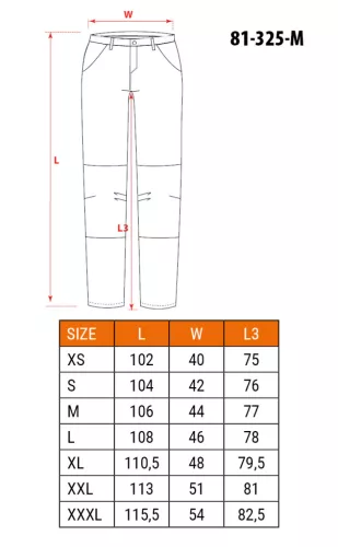 Neo Tools Munkásnadrág, 100% pamut, M