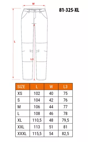 Neo Tools Munkásnadrág, 100% pamut, XL