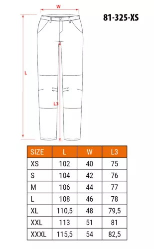 Neo Tools Munkásnadrág, 100% pamut, XS