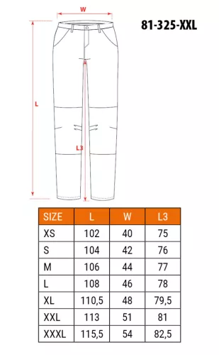 Neo Tools Munkásnadrág, 100% pamut, XXL