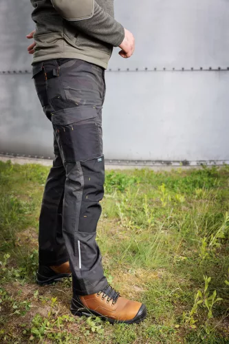 Neo Tools Munkásnadrág Mix&Match Canvas, 280g/m2, külső zsebek, Cordura részek, fényvisszav. betétek, zöld-terep, XL