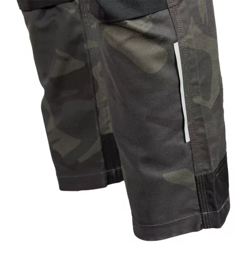 Neo Tools Munkásnadrág Mix&Match Canvas, 280g/m2, külső zsebek, Cordura részek, fényvisszav. betétek, zöld-terep, XS