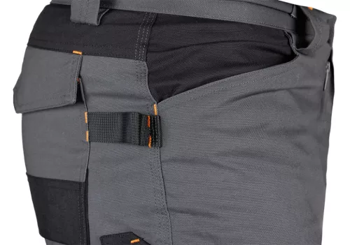 Neo Tools Munkásnadrág Mix&Match Canvas, 280g/m2, külső zsebek, Cordura részek, fényvisszav. betétek, szürke-fek., L