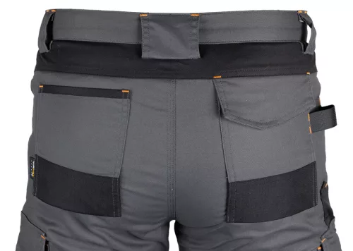 Neo Tools Munkásnadrág Mix&Match Canvas, 280g/m2, külső zsebek, Cordura részek, fényvisszav. betétek, szürke-fek., S