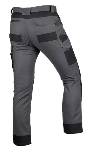 Neo Tools Munkásnadrág Mix&Match Canvas, 280g/m2, külső zsebek, Cordura részek, fényvisszav. betétek, szürke-fek., XXXL