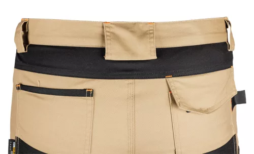 Neo Tools Munkásnadrág Mix&Match Canvas, 280g/m2, külső zsebek, Cordura részek, fényvisszav. betétek, bézs-fek., XXXL