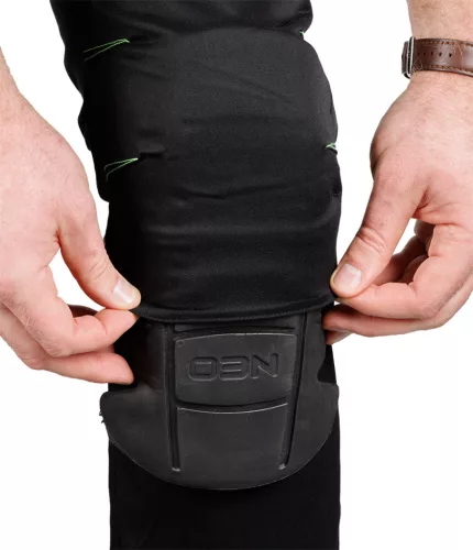 Neo Tools Munkásnadrág Mix&Match, 240g/m2, külső zsebek, profilozott térdbetét, fényvisszav. betétek, fek., XXXL