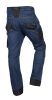 Neo Tools Farmer munkásnadrág, Denim, 82% pamut, Oxford szövet, térdvédő betét, cippzáras zsebek, kék-fekete, XXL