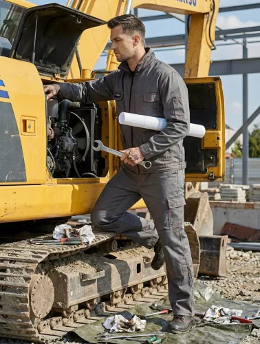 Neo Tools Munkavédelmi kabát, Basic, 35% pamut, 65% polyester, többfunkciós zsebek, gumírozott derék, CE EN341, XL/56