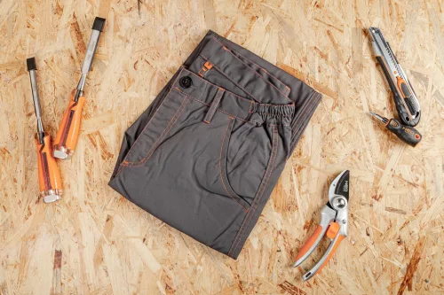 Neo Tools Munkásnadrág, Basic, S/48, 35% pamut, 65% polyester, 245 g/m2, többfunkciós zsebek, térdprotektor zseb, S