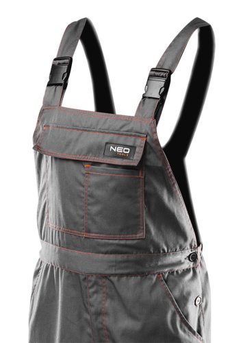 Neo Tools Kantáros munkásnadrág, Basic, L/52, 35% pamut, 65% polyester, 245 g/m2, térdprotektor zseb, L