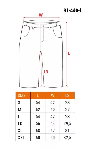 Neo Tools Munkás rövidnadrág, Basic, L/52